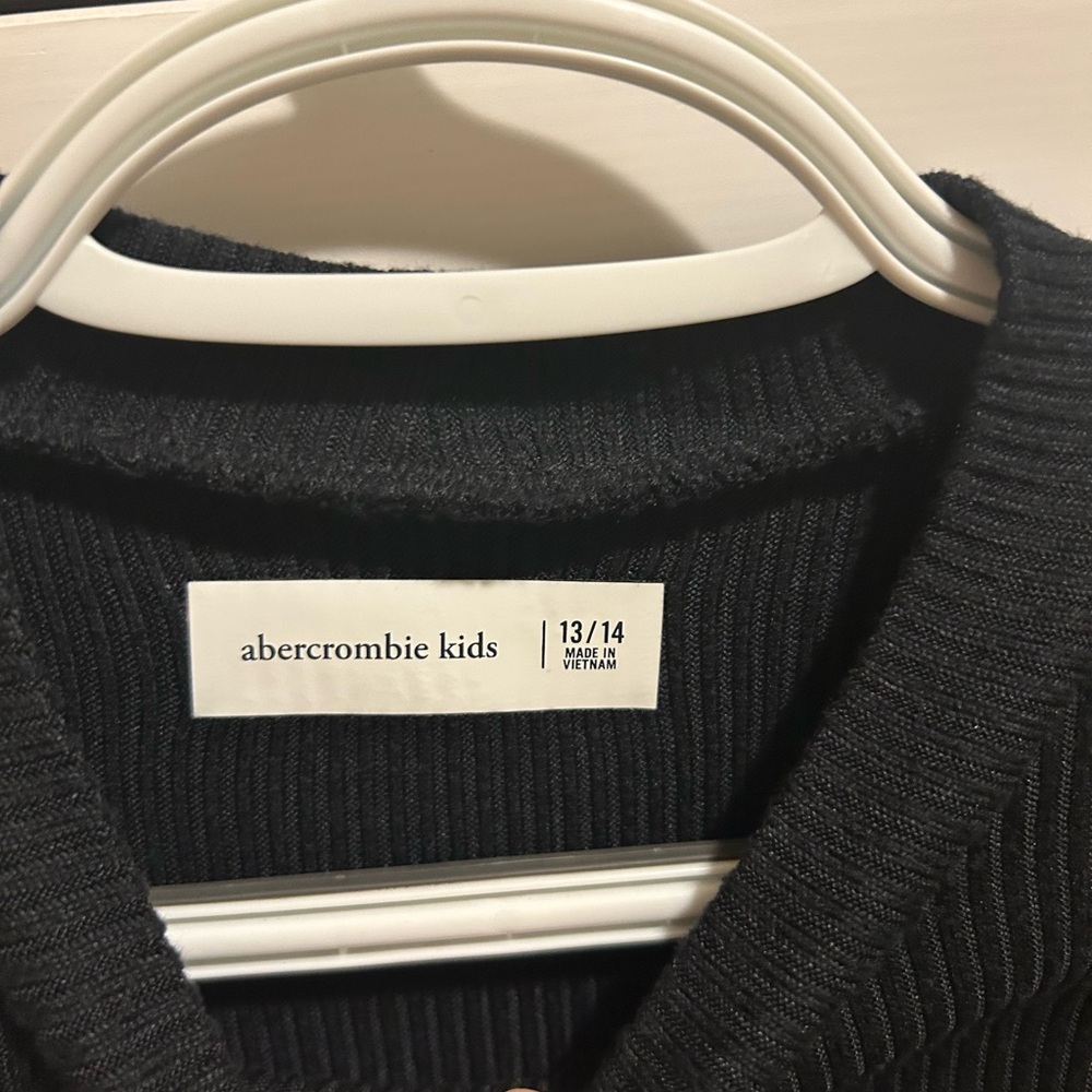 Abercrombie Kids Black Knit Cardigan